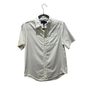 Ralph Lauren Boy’s 14-16 White Button Up Collared Short Sleeve Dress Shirt